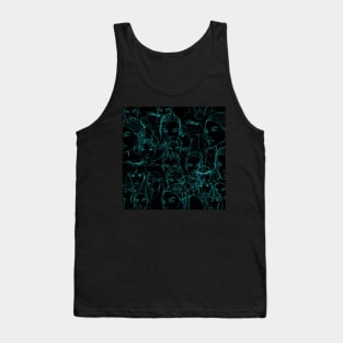 too many faces in sketch art Tank Top